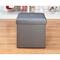 Simplify Metallic Faux Leather Folding Storage Ottoman Cube